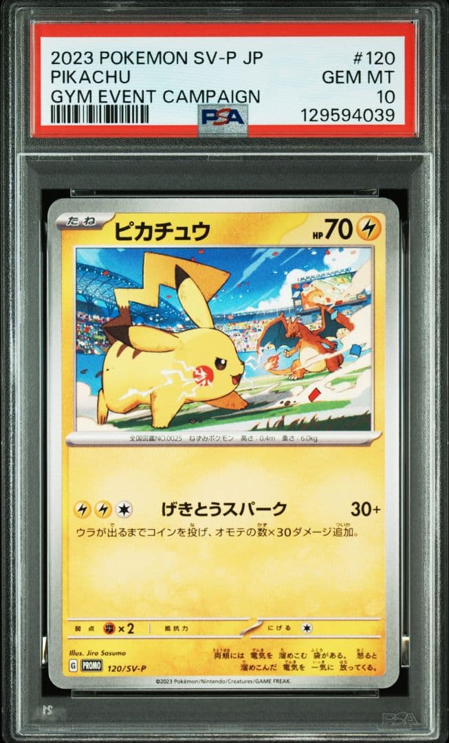 PSA10連番 ピカチュウプロモ げきとうスパーク2023 & 2024