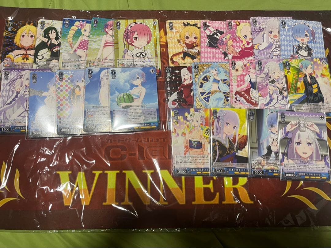 ヴァイスシュバルツ　リゼロ　1〜3弾、エクストラブースター　4コン