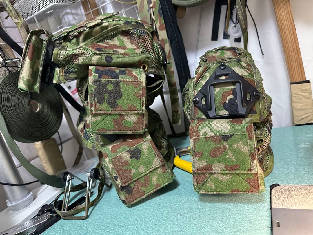 NVGキャップ　陸自迷彩　AN/PVS ナイトビジョン　暗視眼鏡