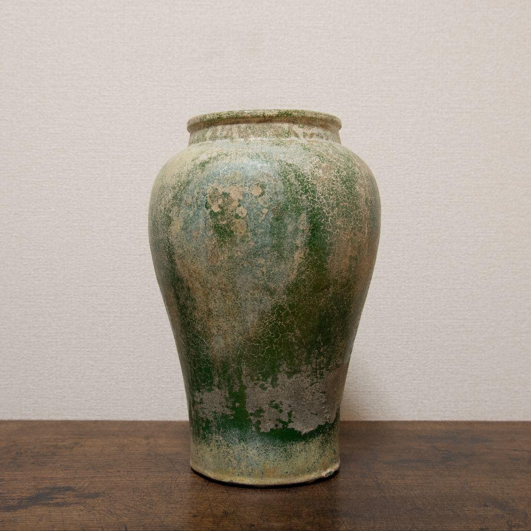 漢　緑釉　壺　中国　古美術