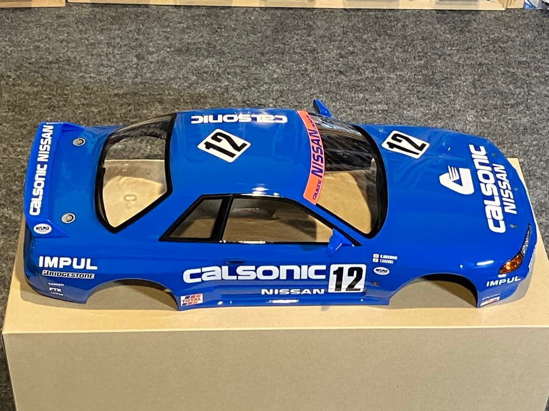タミヤ ラジコン 日産スカイラインGT-R 塗装済 スペアボディ R32 ブルー