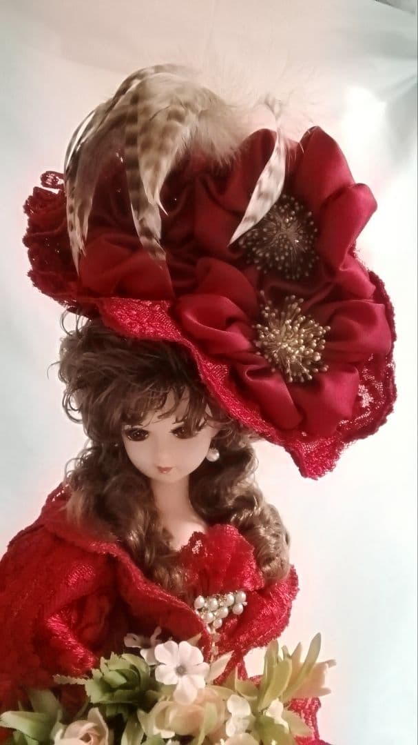 リボン　フランス人形　ヴィンテージ　約67cm