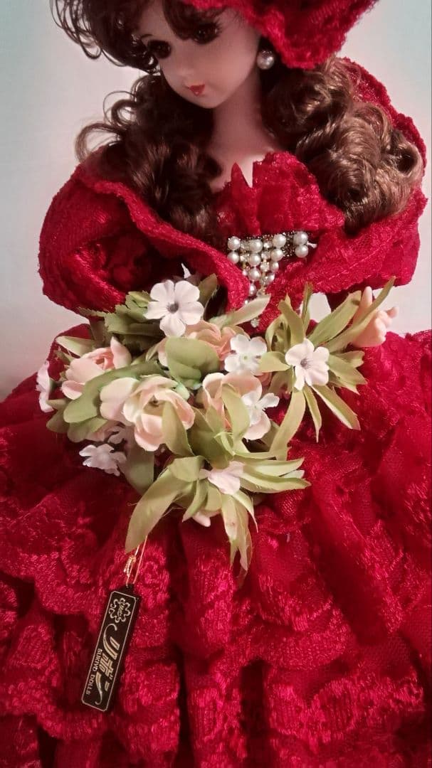 リボン　フランス人形　ヴィンテージ　約67cm