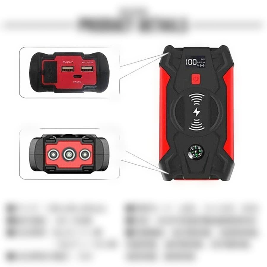 ジャンプスターター 緊急始動 モバイルバッテリー ポータブル電源 大容量 12V