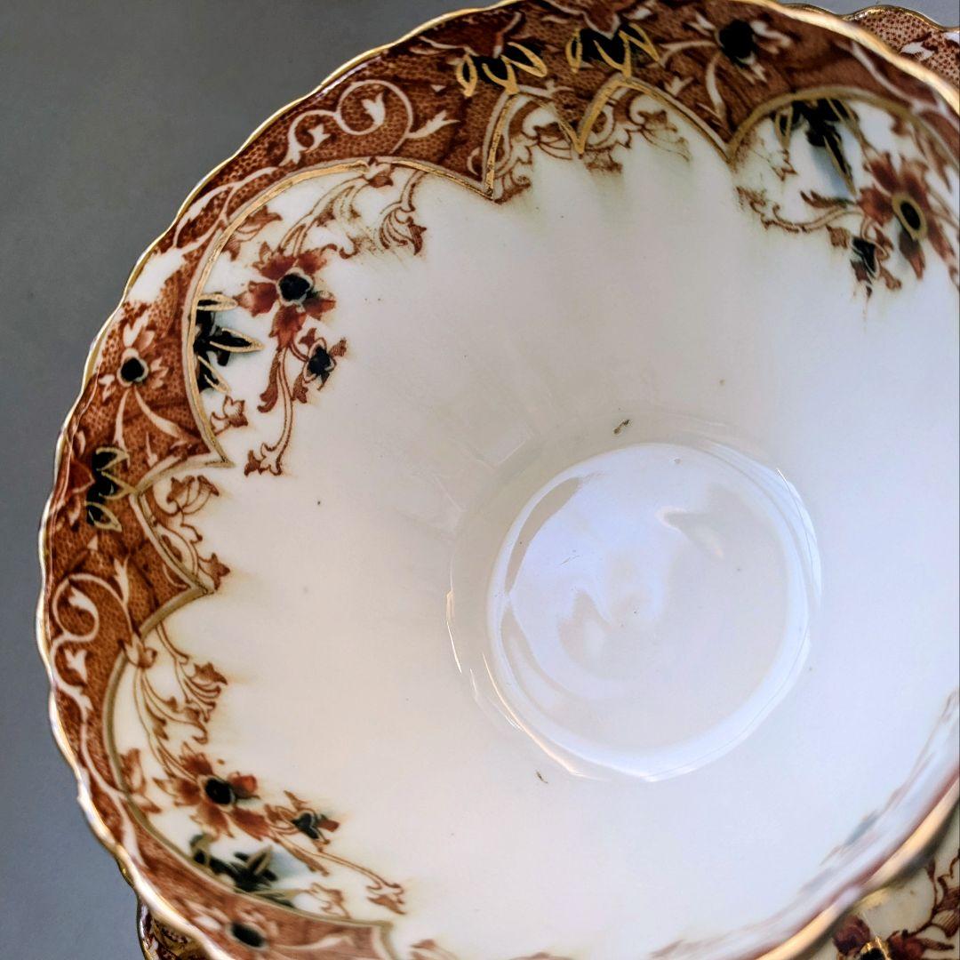 英国アンティーク　サミュエルラドフォード　1800年代トリオカップ＆ソーサー②