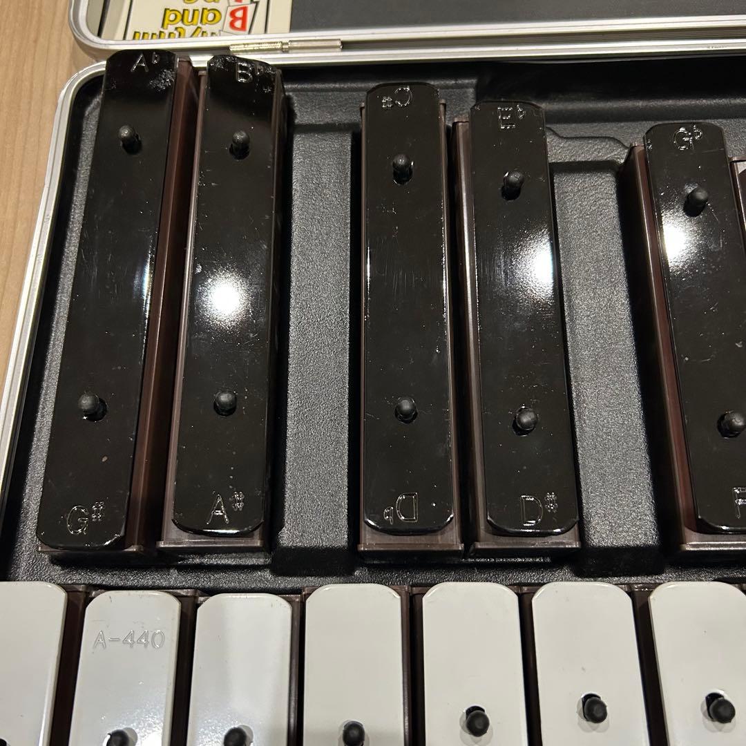 ハードケース付き　グロッケン　鉄琴　ブロック　25音