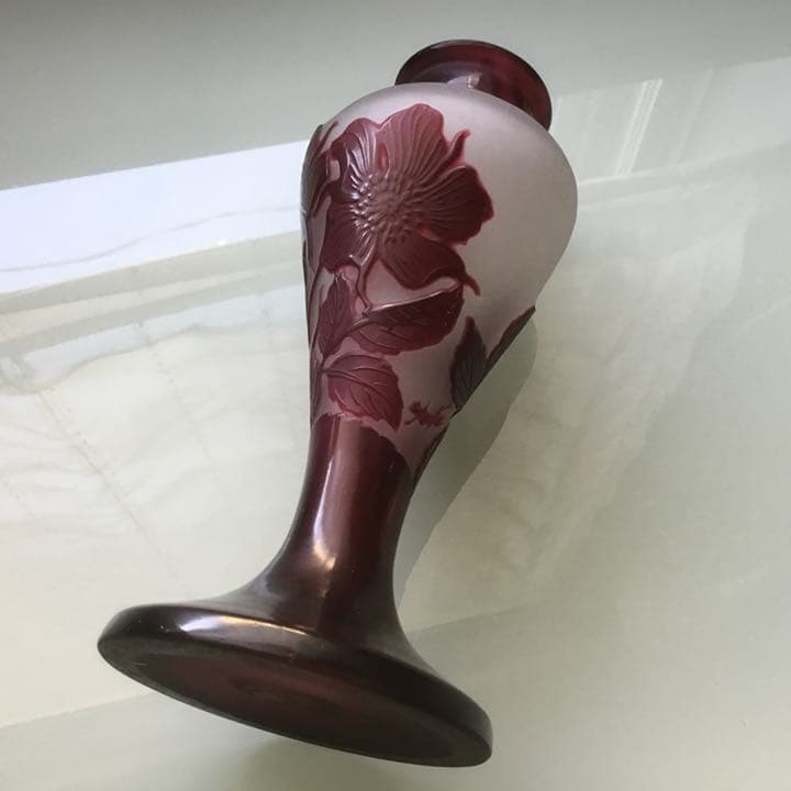 エミール・ガレ 花瓶 オリジナル 本物 フランス アール・ヌーヴォー ナンシー