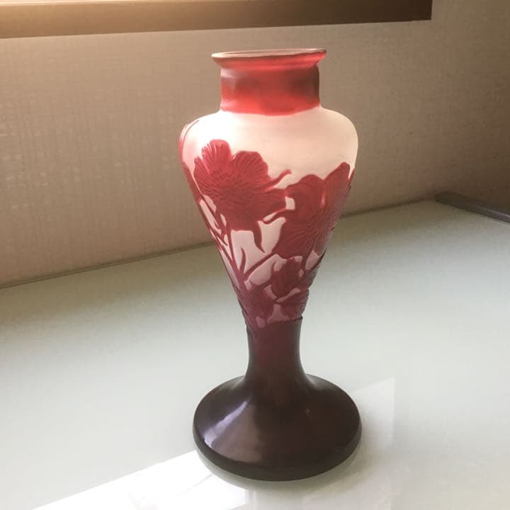 エミール・ガレ 花瓶 オリジナル 本物 フランス アール・ヌーヴォー ナンシー