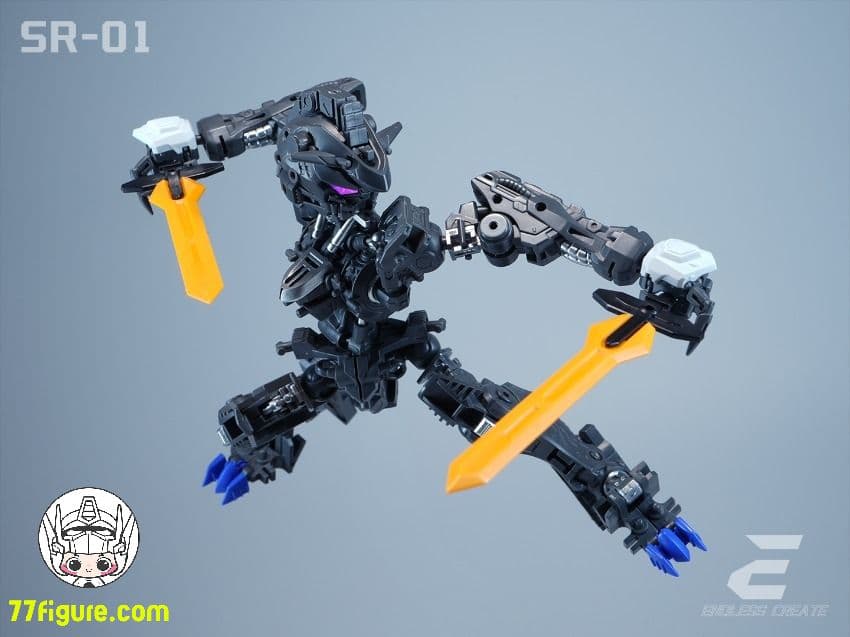 海外　中華製バエル　バルバトス似　形態切替 MGSD相当 発光 組立式プラモデル