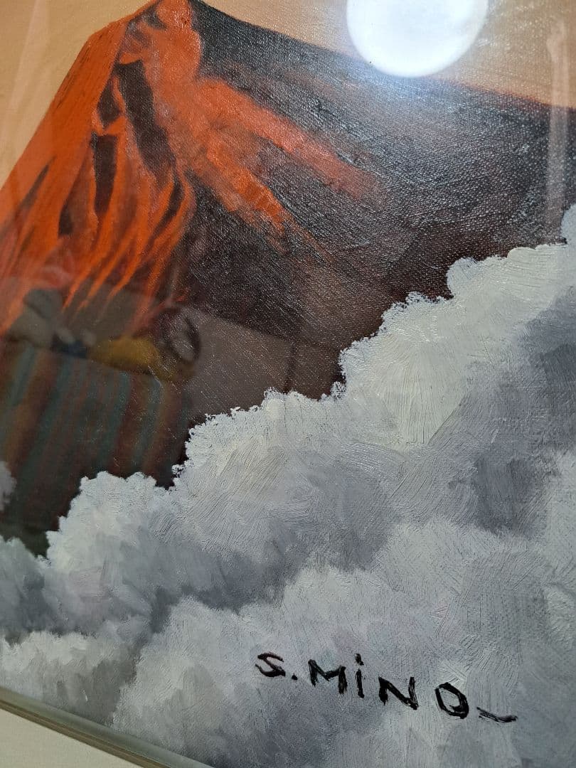 ☆ミ　赤富士　☆ミ　絵画