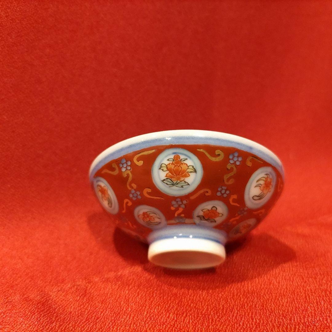 11代 今右衛門 錦丸紋模様酒器 盃5点 徳利2点 色鍋島 有田焼 お猪口 共箱