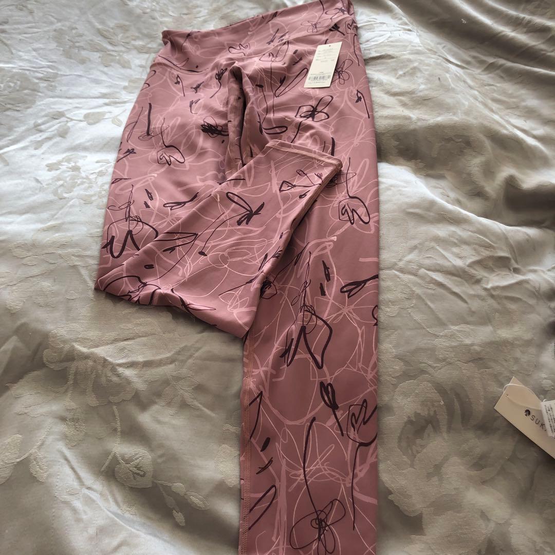 花柄 ヨガウェアセット ピンク