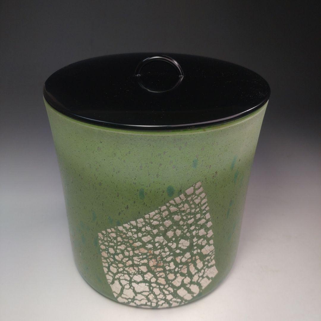 イ225 水指『平井　依』『硝子ガラス　水指　共箱』茶道具