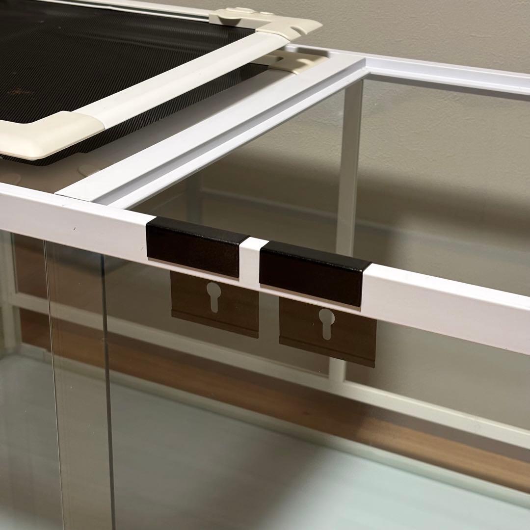 爬虫類ケージ　三晃商会　パンテオン　ホワイト　WH9045 小動物ガラスケージ