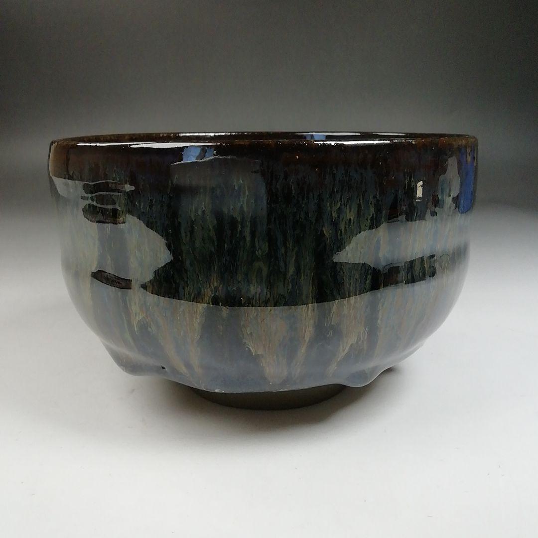 Ｗ１８２　茶碗　『小鹿田焼』『柳瀬春矼 作』　共箱　抹茶碗　茶道具