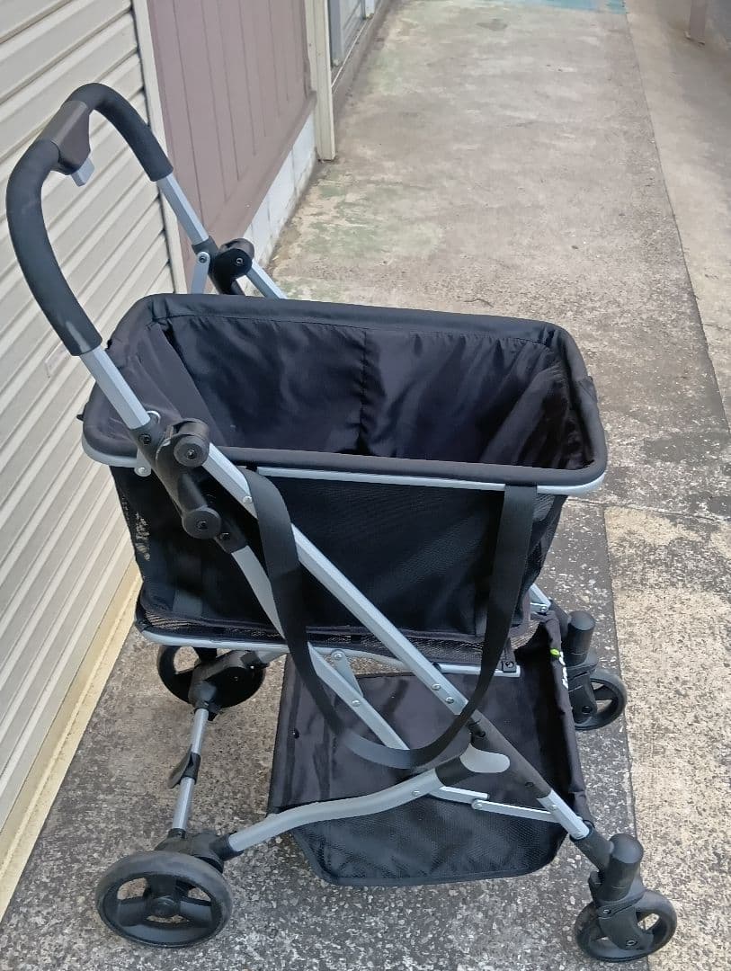 EcoCa 　エコカ　折りたたみ式ショッピングカート ブラック