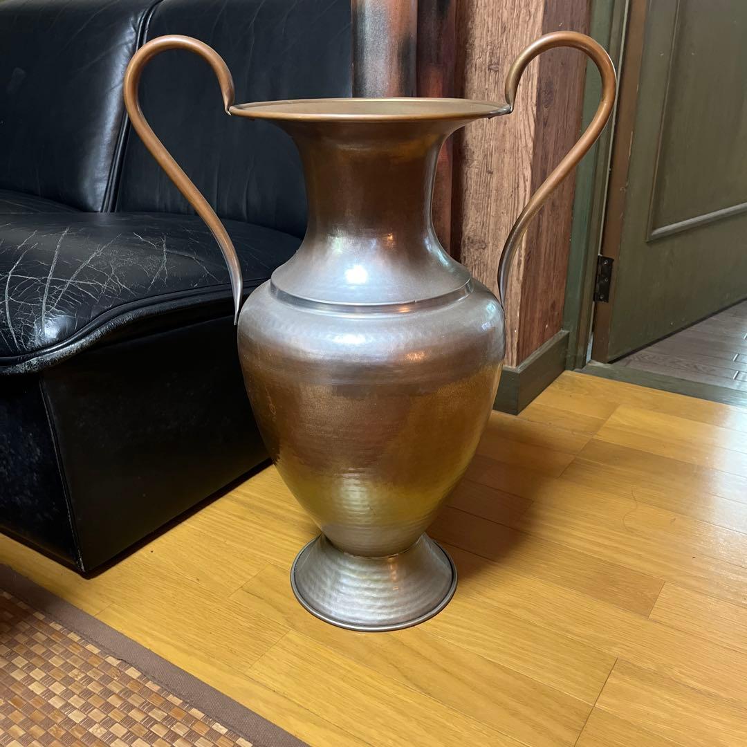 シルバー 金属製 花瓶