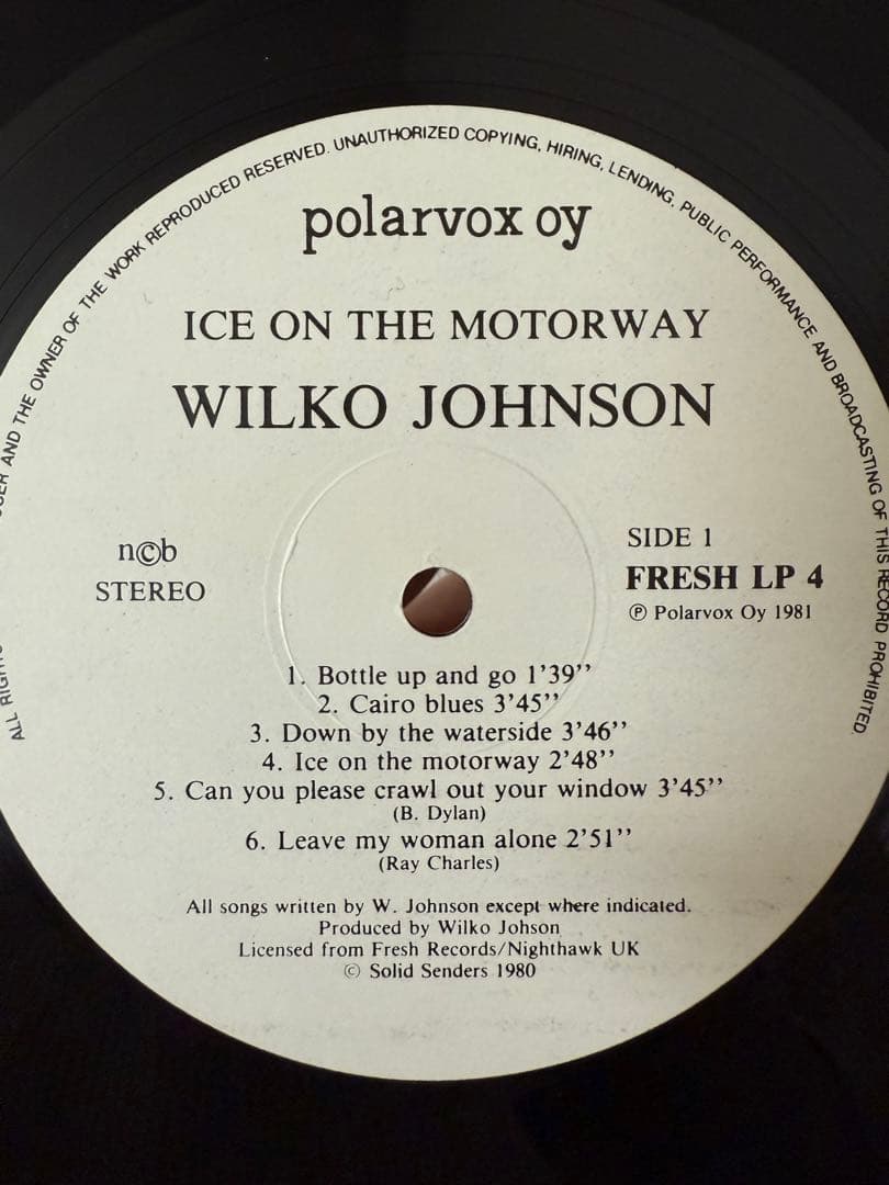 Ice On The Motorway Wilko Johnson サイン入り
