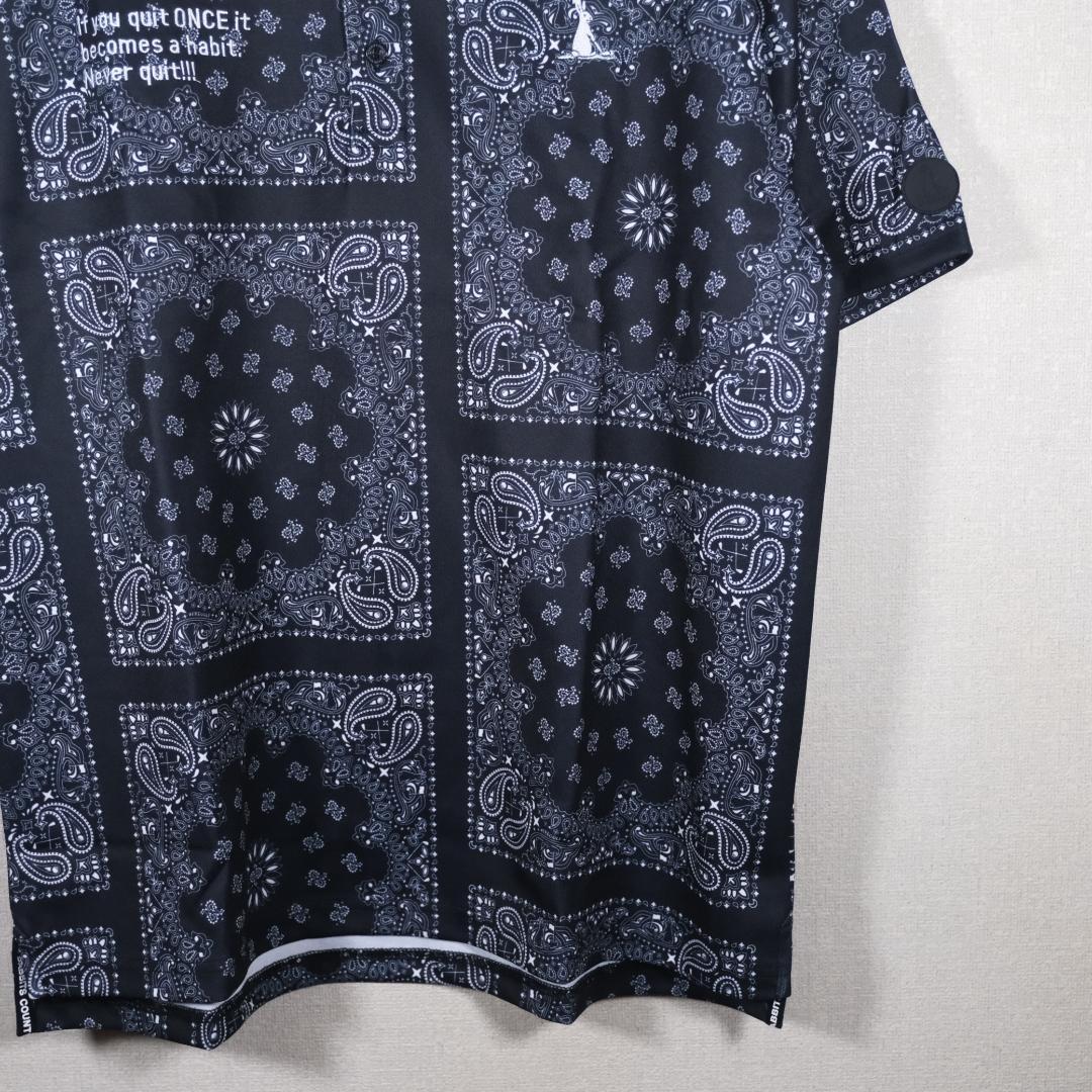 FR2GOLF 店舗限定 ペイズリー ポロシャツ BLACK