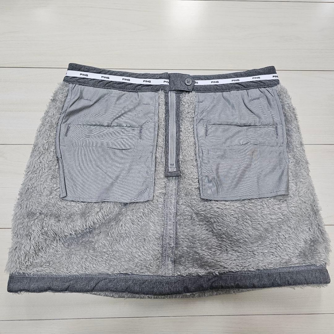 新品 PING レディース【LL】セットアップ ボア フリース スカート 上下