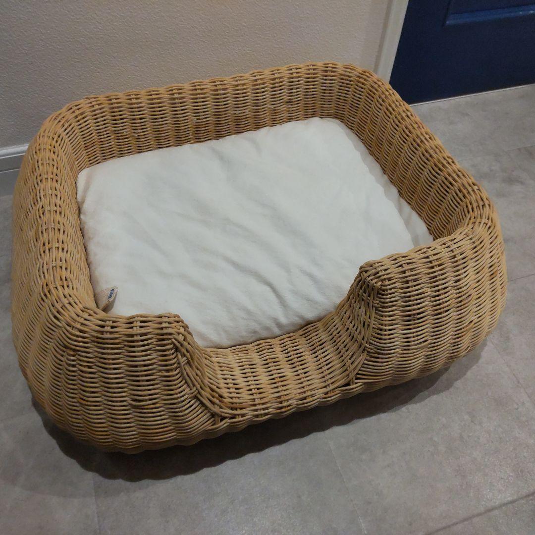 ＳＦＥＲＡ ラタン製 ペットベッド 小型用 美品!!