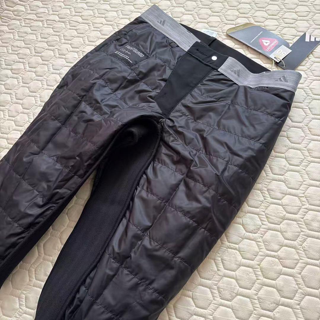 79新品27500円アディダスゴルフ/メンズ/秋冬/中綿ストレッチパンツ/黒