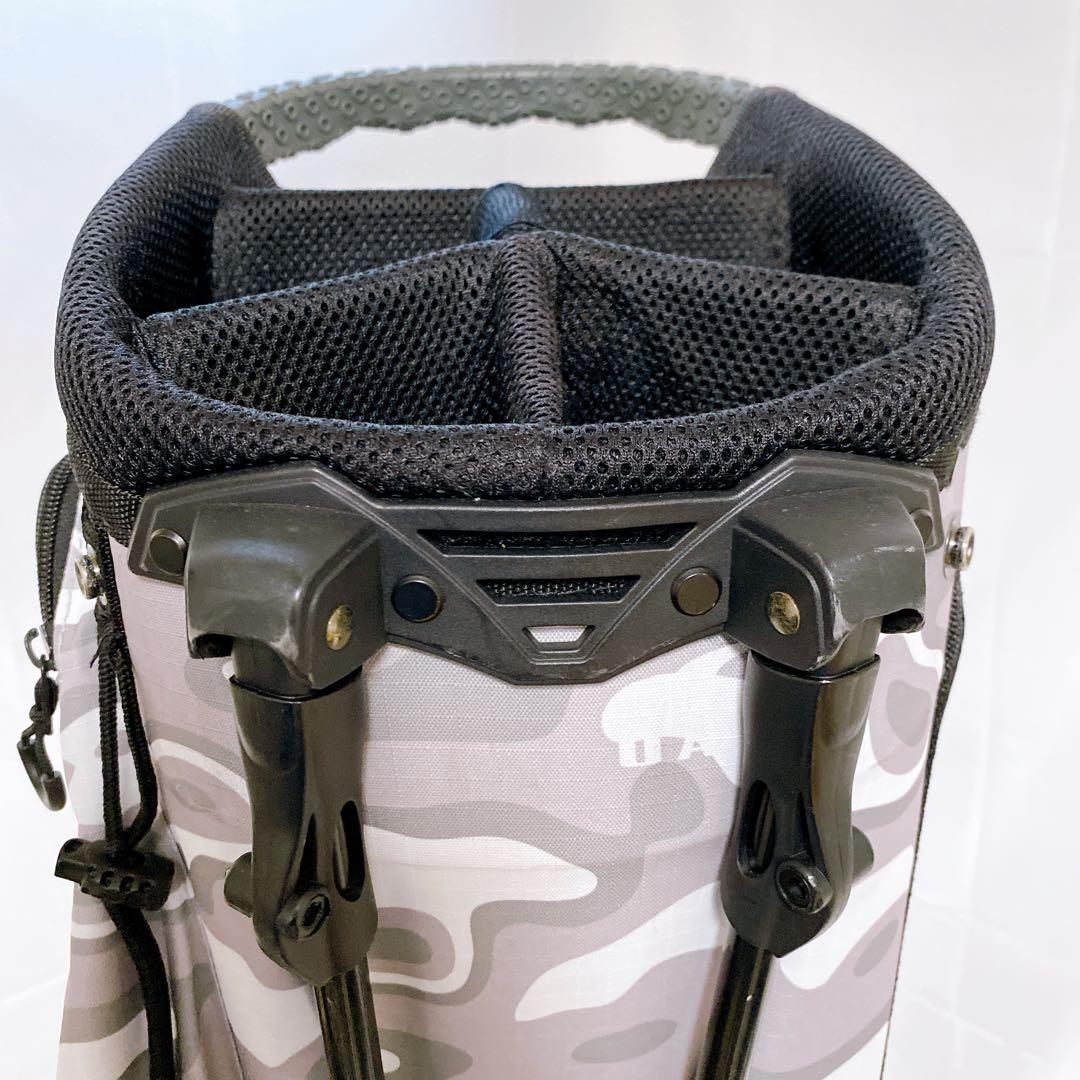 オークリー　スタンド付キャディバッグ　ホワイト　白　グレー　迷彩　カモフラージュ