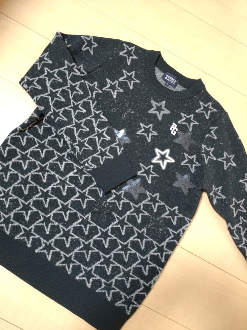 【美品】パーリーゲイツ 星柄ニット Mサイズ