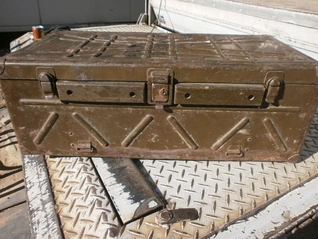 旧日本軍　将校　軍用トランク メタルケース 第5676部隊