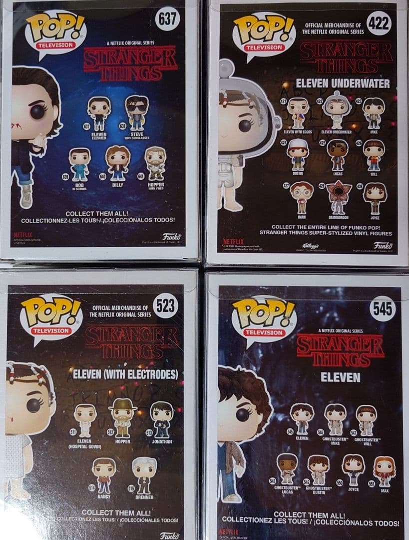 ストレンジャーシングス Funko pop 　イレブン４種セット販売
