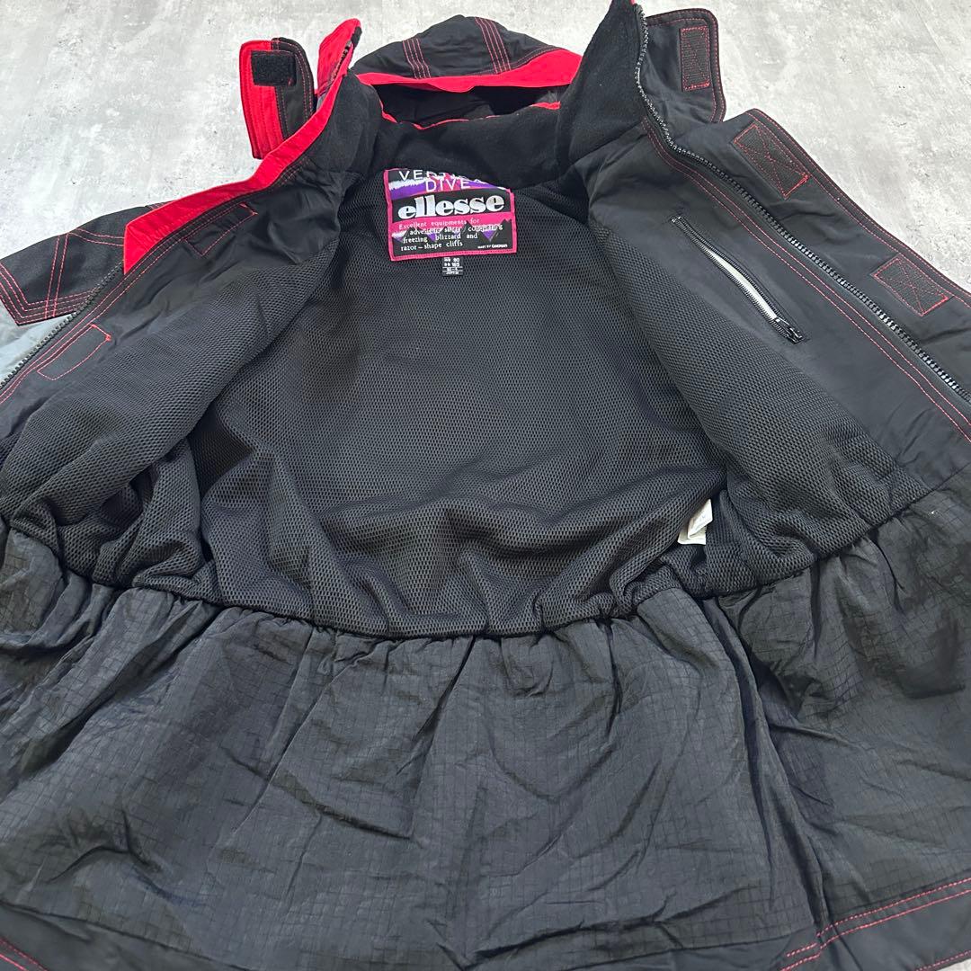 Z253 90s エレッセ スキーウェア 上下セット 日本製 L相当 赤 良品