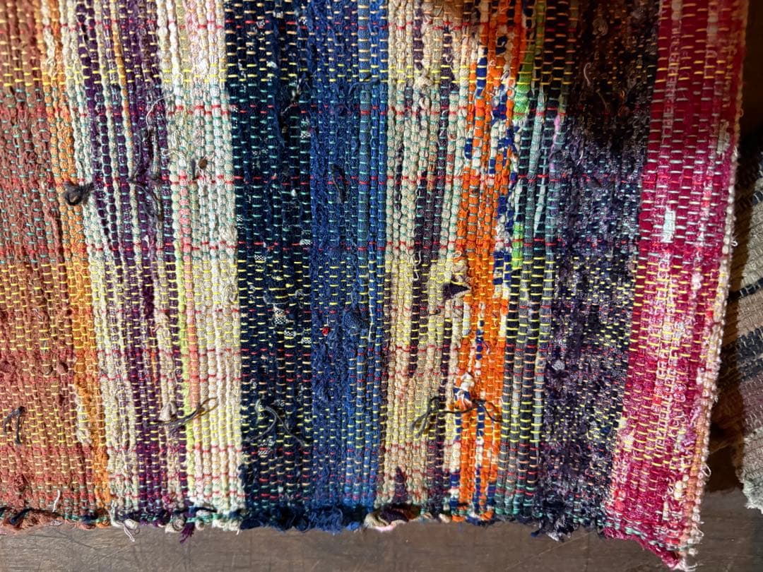 古布　裂織　35×120cm ボロ　アンティーク　ヴィンテージ　裂き織り