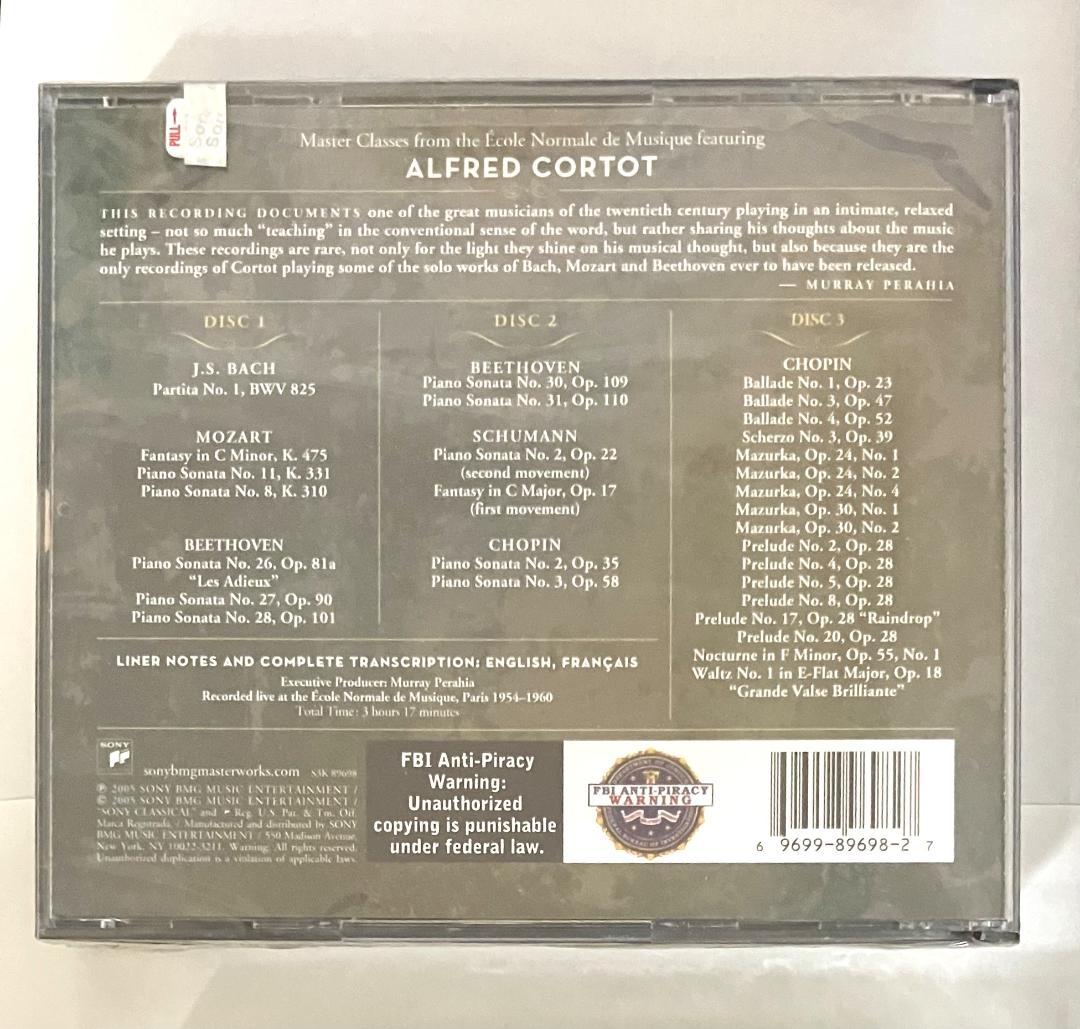 【未開封】アルフレッド・コルトー / ザ・マスター・クラス（3枚組CD）