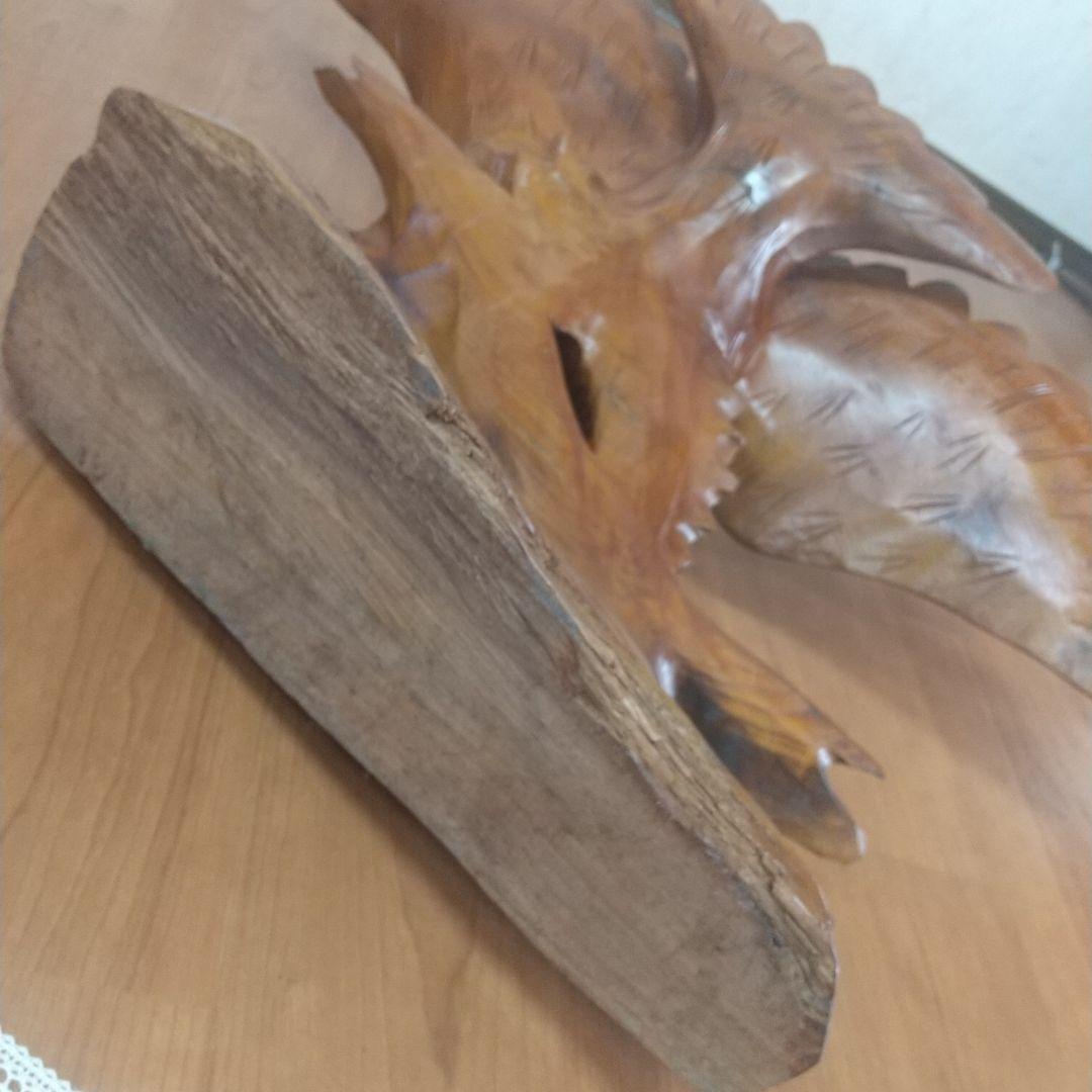 木彫り 鷹の彫刻 美術品 置物インテリア装飾