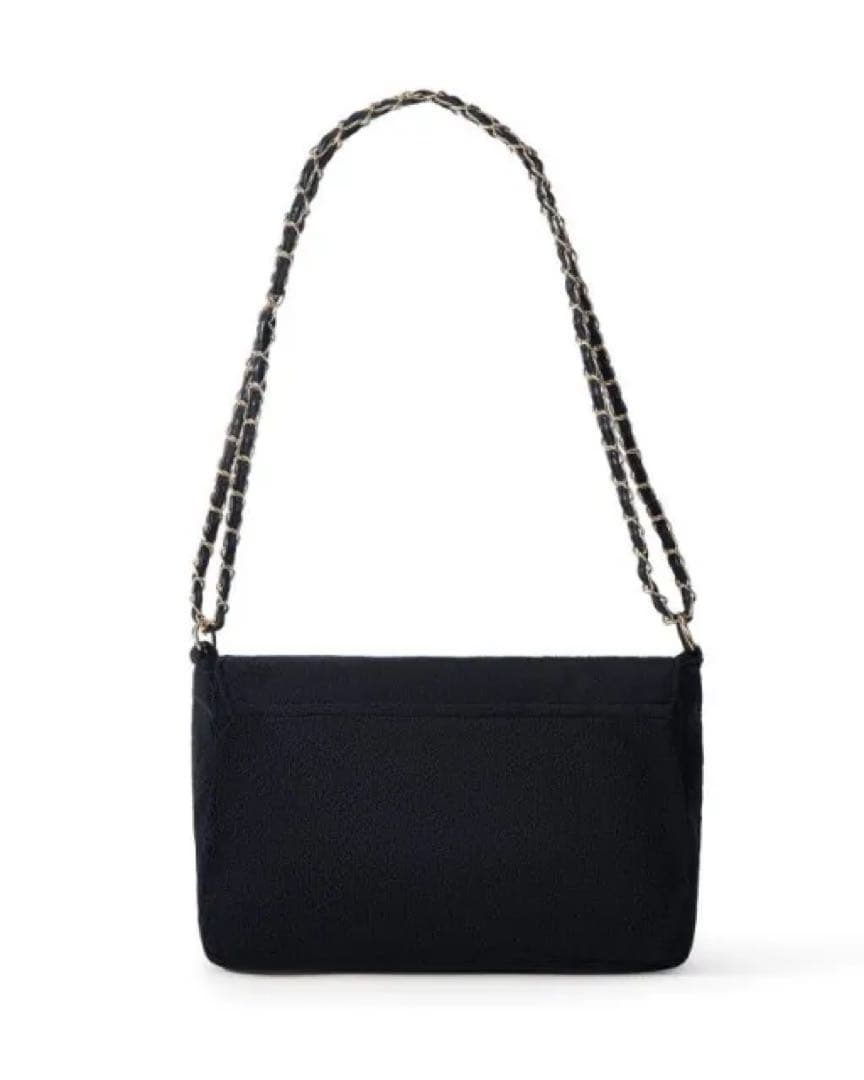 CHANEL シャネル ミニバッグ ポーチ ブラック×ホワイトロゴ
