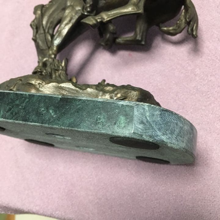 0459　カウボーイ ロデオ ブロンズ 像 フレデリック レミントン