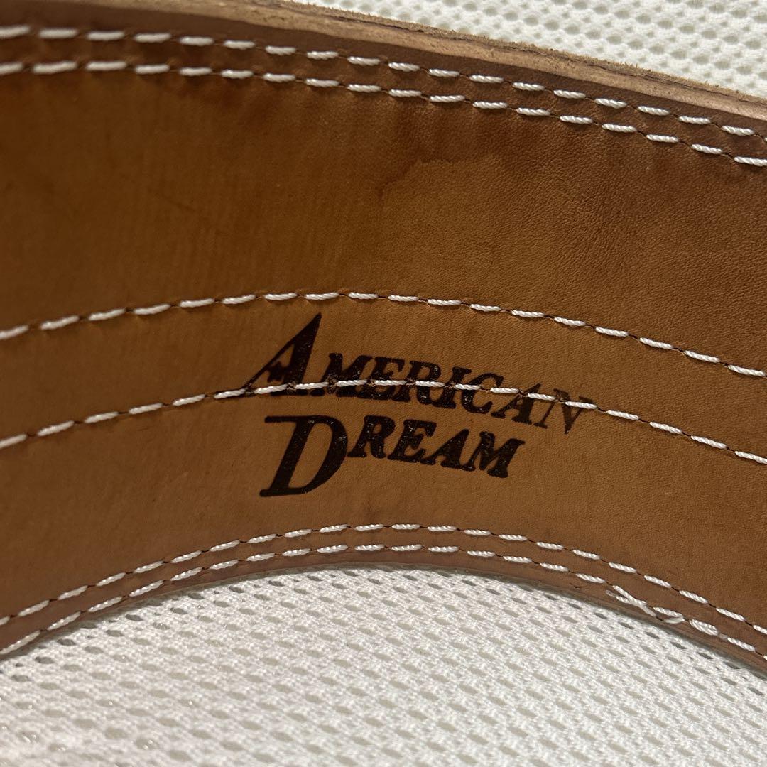 美品　AMERICAN DREAM レザー パワーベルト Sサイズ