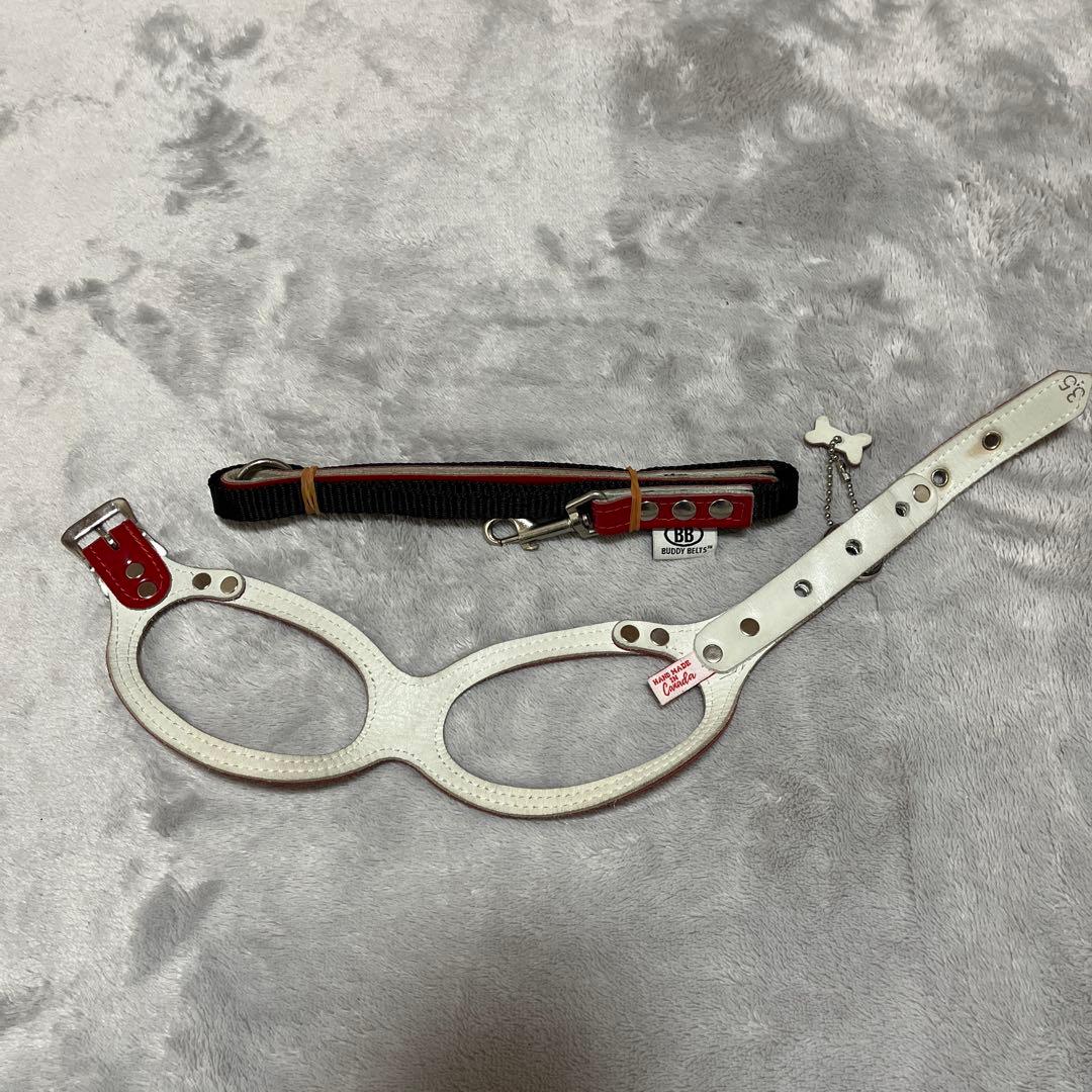 BUDDY BELTエナメルレッド貴重な限定色3.5号&リードSサイズセット