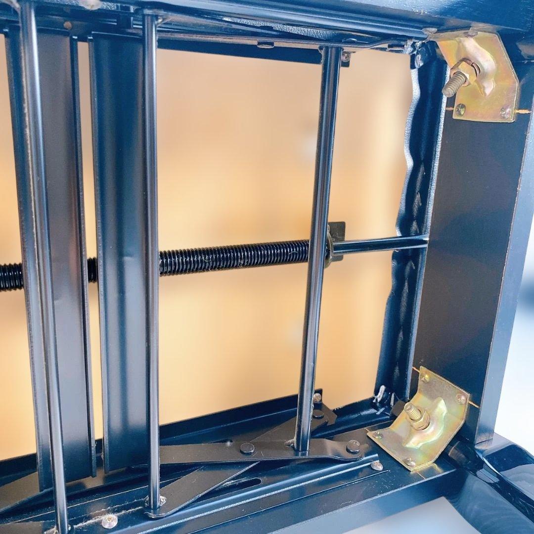 ピアノ椅子　猫足　レザー　高さ調整付き