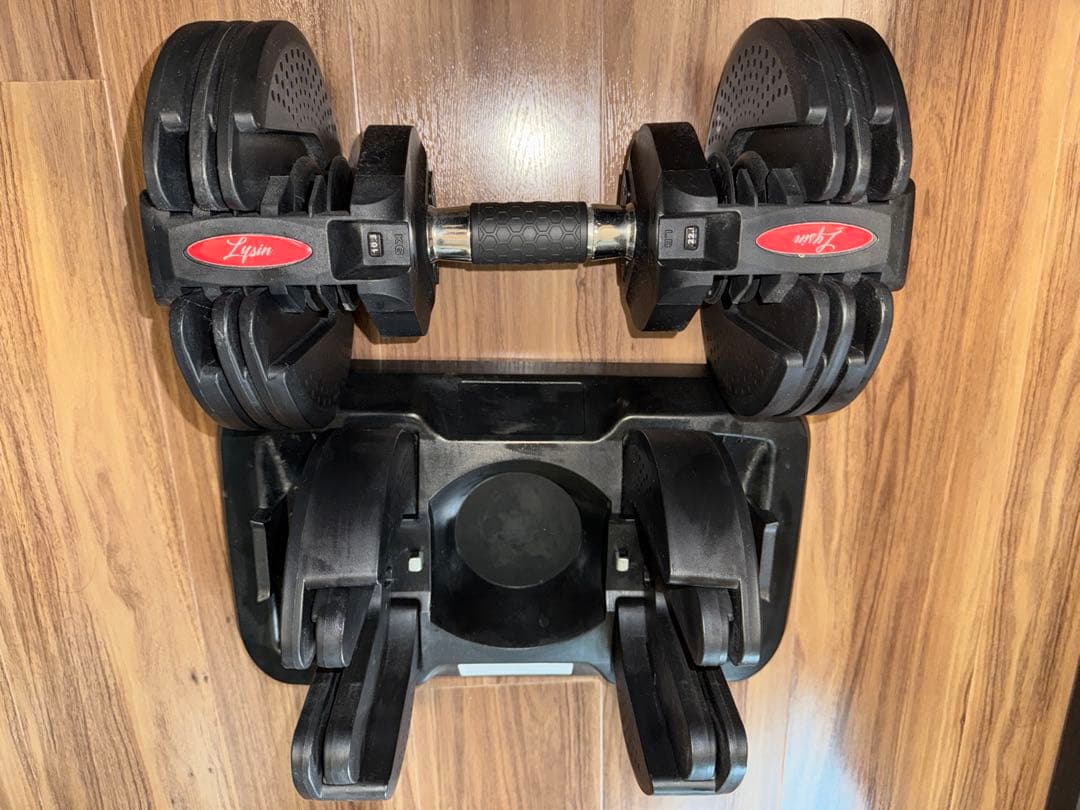 ① ライシン 可変式ダンベル 20kg [送料込]（＊①と②の両方購入必須）