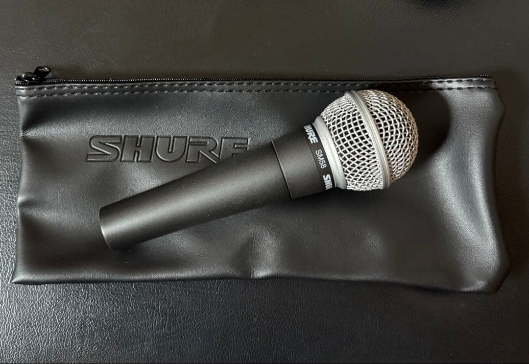 SHURE SM58 定番マイク　ほぼ未使用 付属品完備＋ケーブル付
