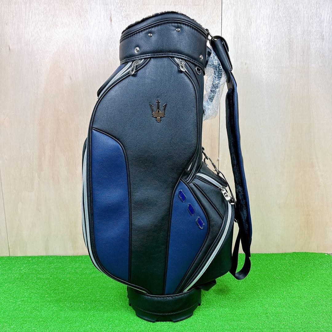 新品未使用 MASERATI マセラティ キャディバッグ ネイビー&ブラック