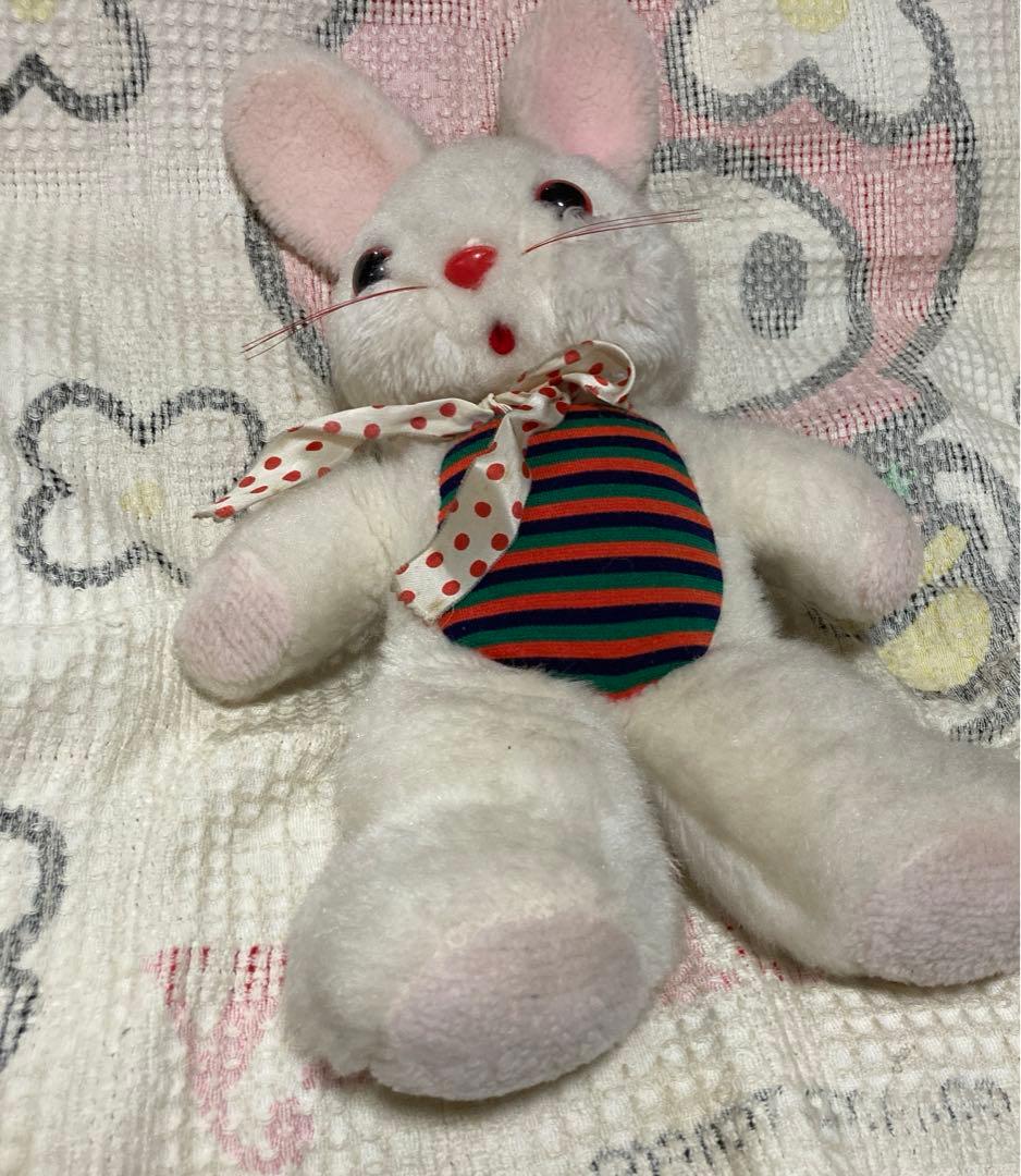 昭和レトロ　ヴィンテージ オリエンタルトーイ　うさぎ　ぬいぐるみ　中古品
