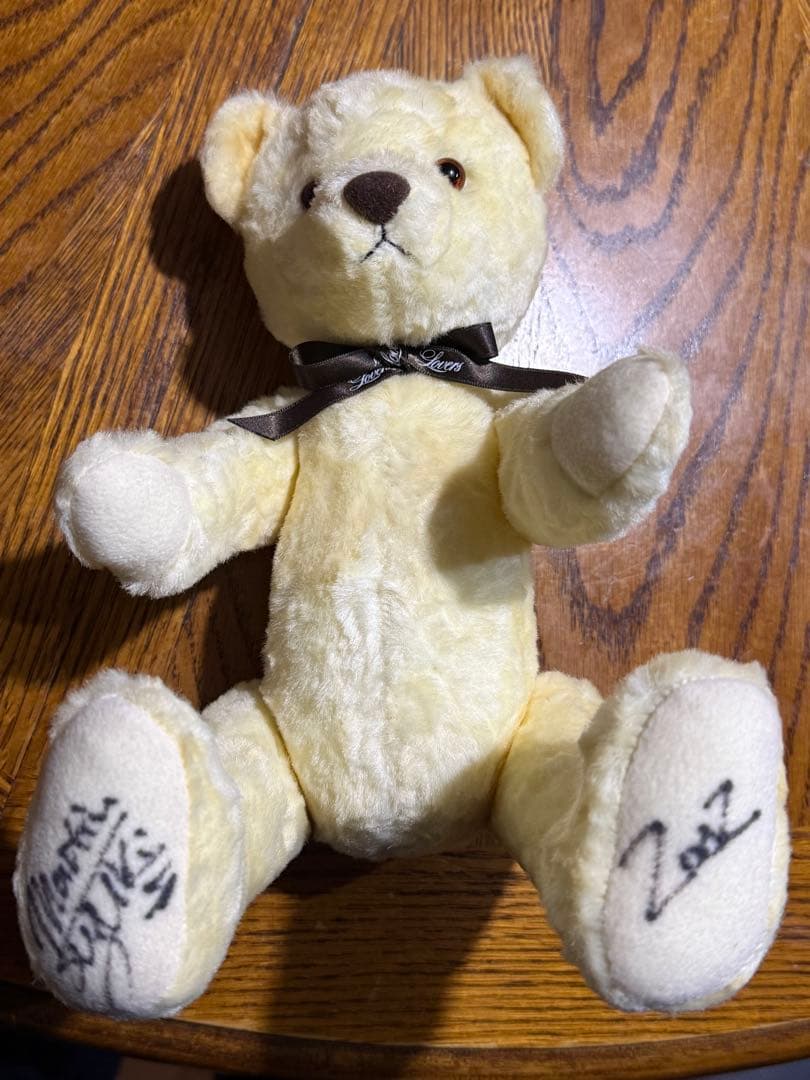 茶色とクリーム色テディベアセット(鈴木雅之サイン入り)