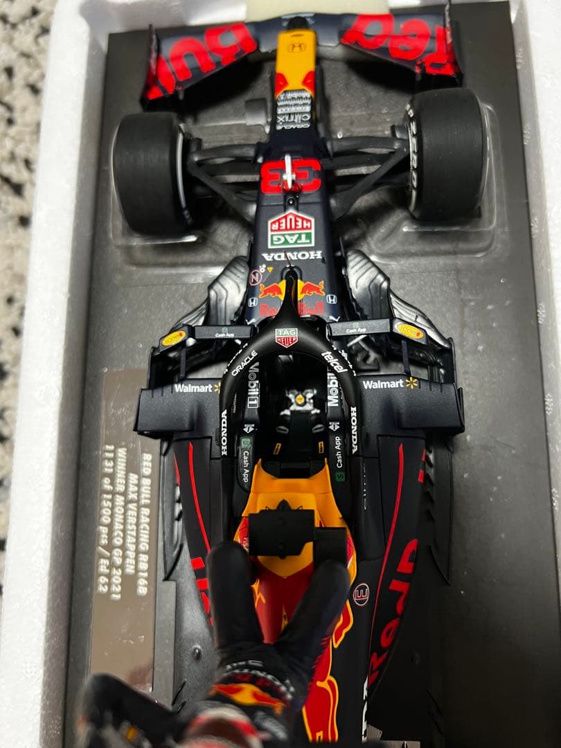 美品 MVショップ 1/18 マックス・フェルスタッペン 2021 モナコGP