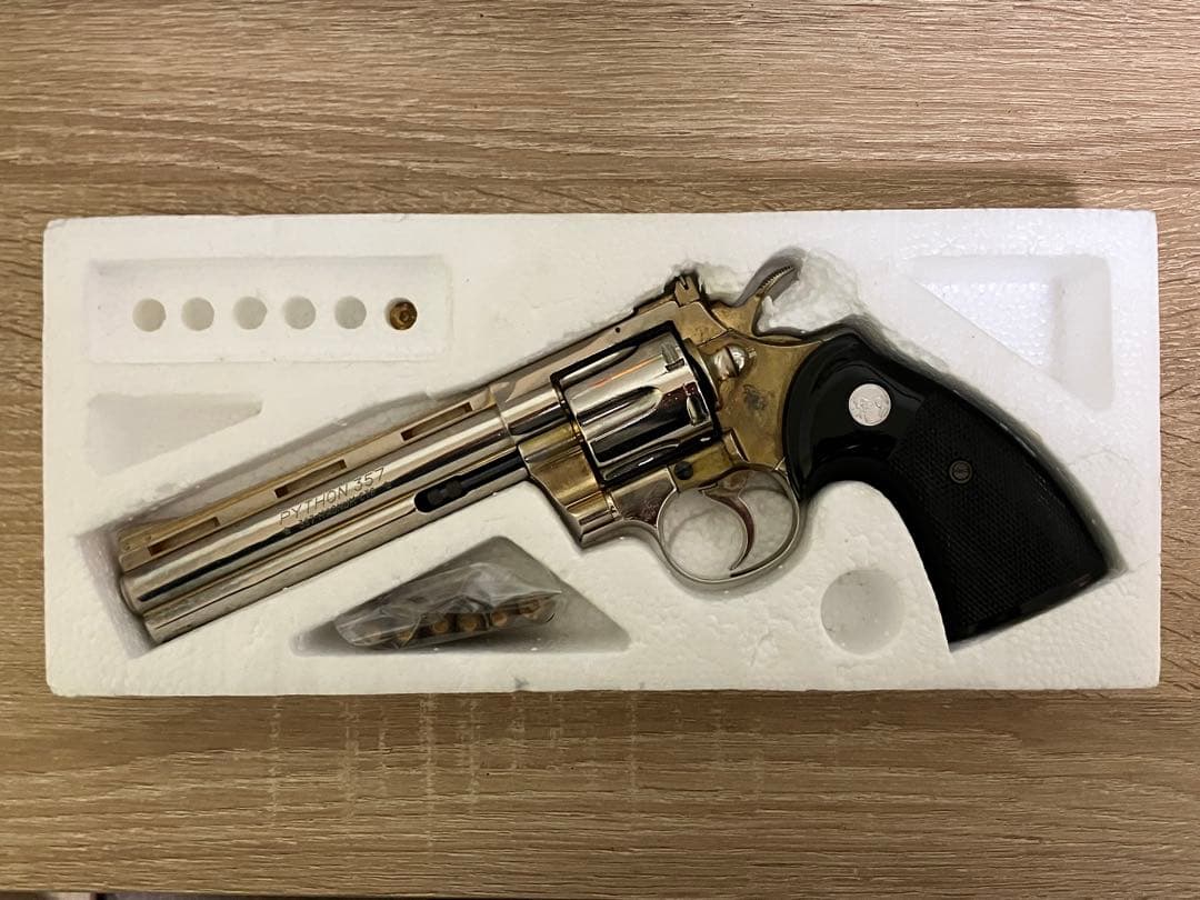 コクサイ コルト パイソン 6インチ 金属製モデルガン SMGマーク有り