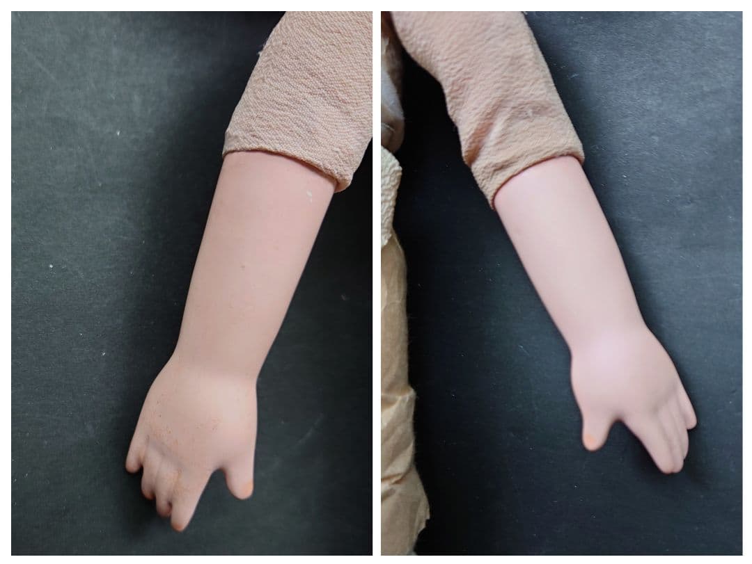 市松人形　小さな春水　昭和初期　10号　昭和初期　縮緬振袖　縮緬帯　アンティーク