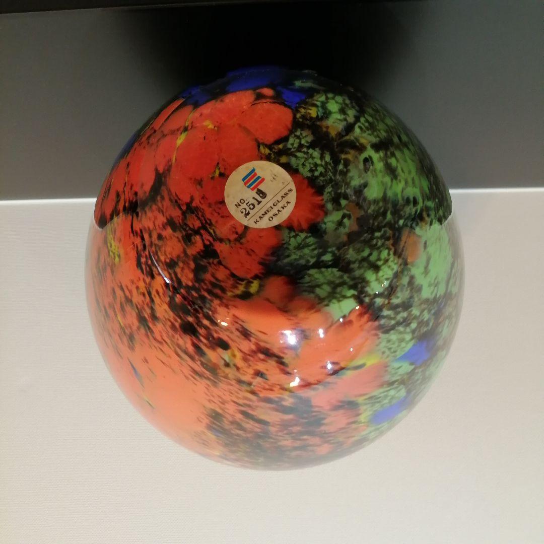 カメイガラス 花瓶 フラワーベース ガラス製 H27cm 新品未使用