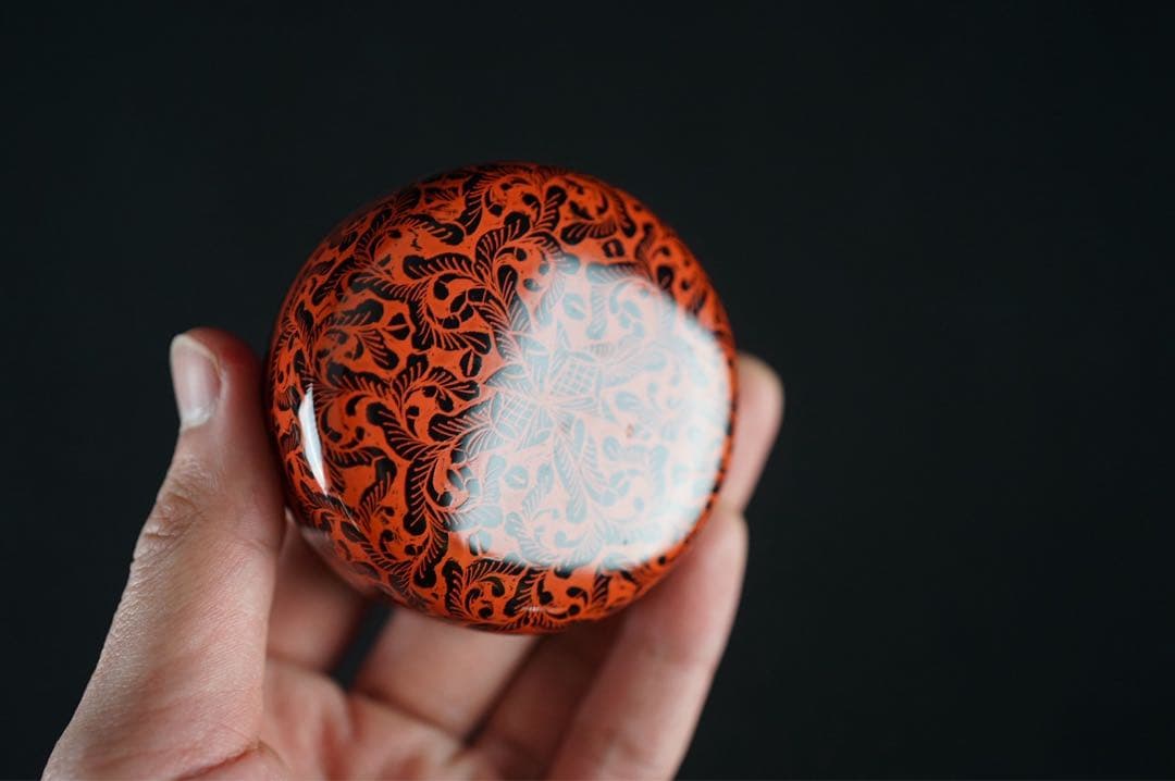 坂本雪斎 作 讃岐漆器 キンマ 中棗 共箱 茶道具