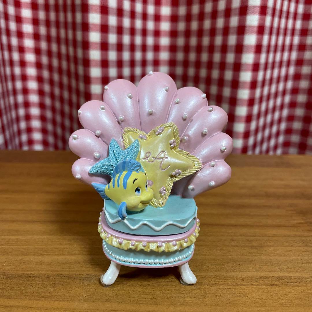ディズニー　リトルマーメイド　アリエル　フランダー　ジュエリーケース 陶器製
